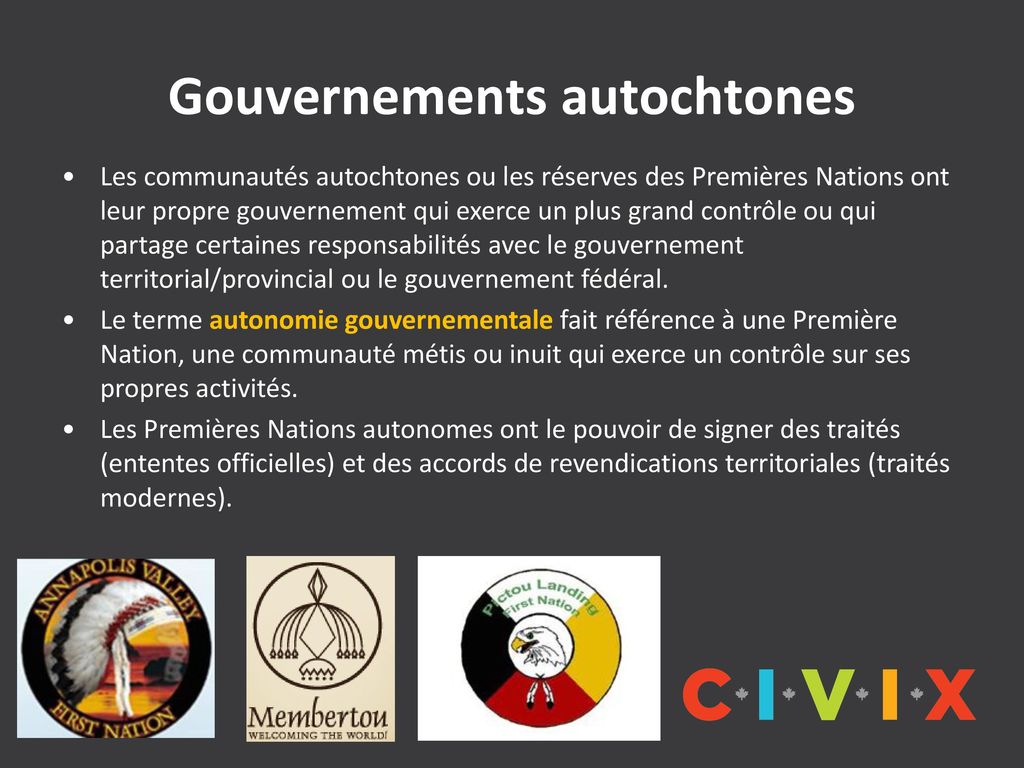 Gouvernements autochtones