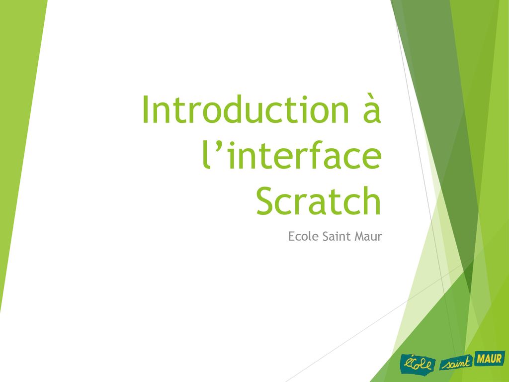 Introduction à l’interface Scratch