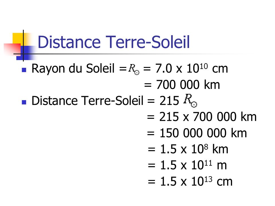 Distance Terre-Soleil