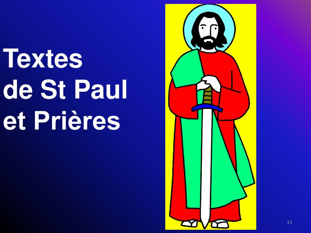 Textes de St Paul et Prières