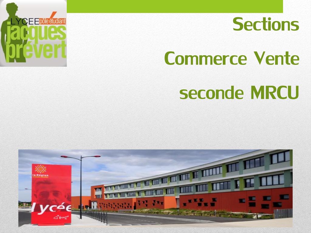 Sections Commerce Vente seconde MRCU
