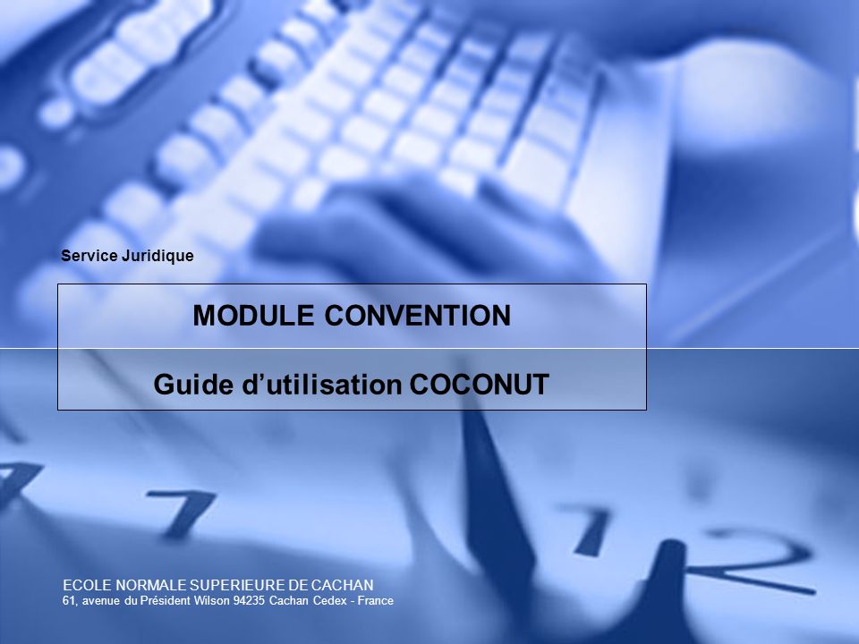 MODULE CONVENTION Guide d’utilisation COCONUT