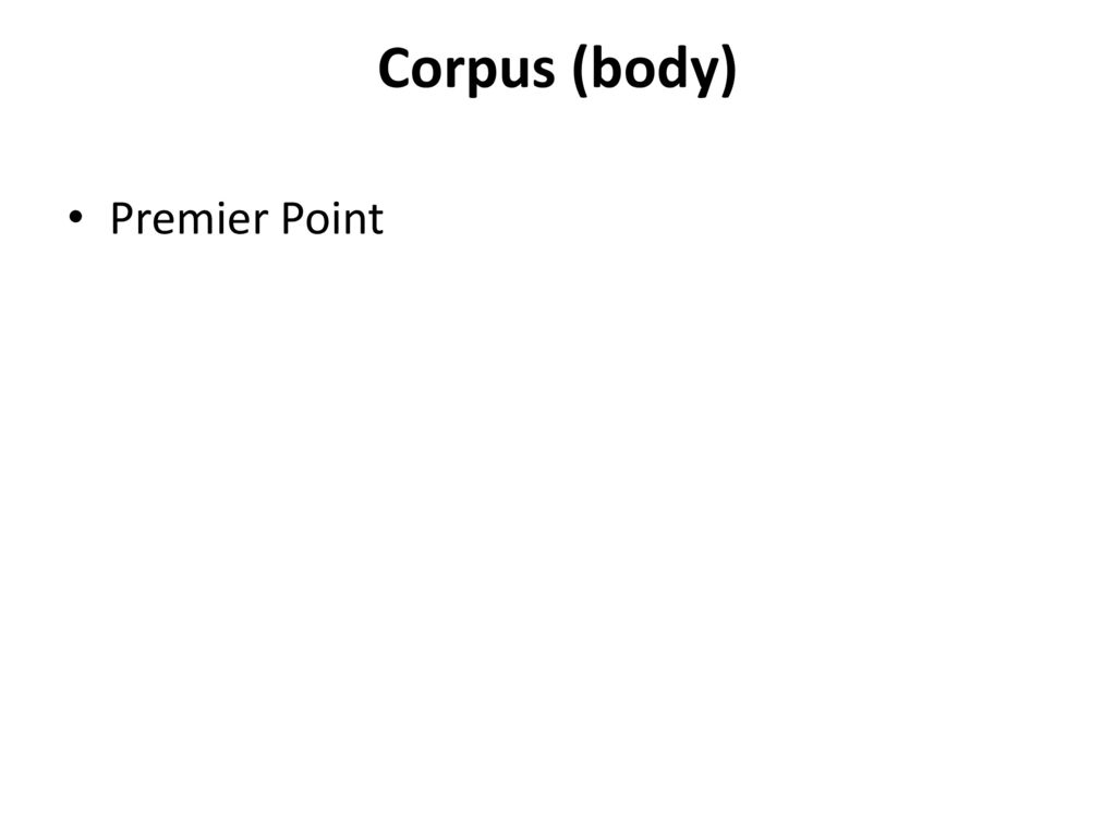 Corpus (body) Premier Point