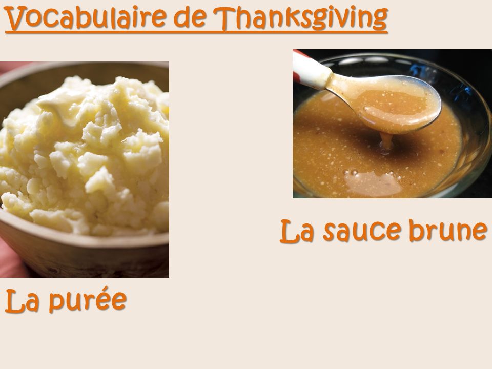 Vocabulaire de Thanksgiving