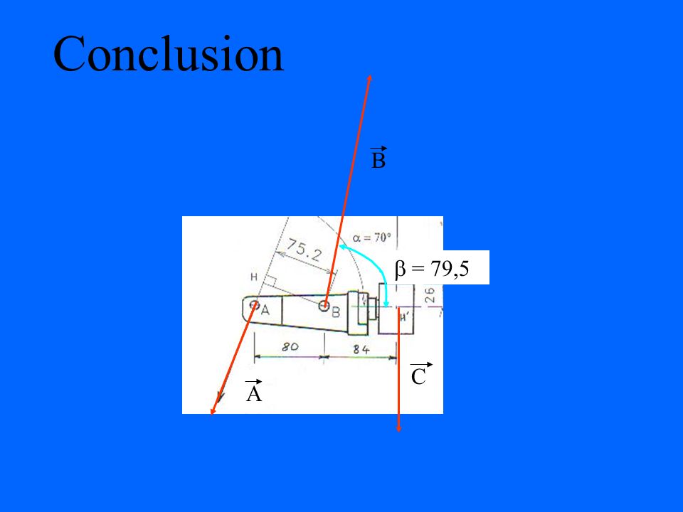 Conclusion B  = 79,5 A C