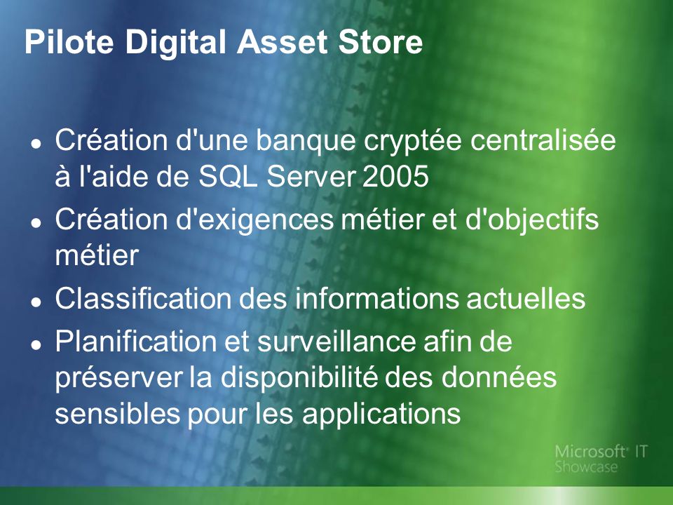 Pilote Digital Asset Store