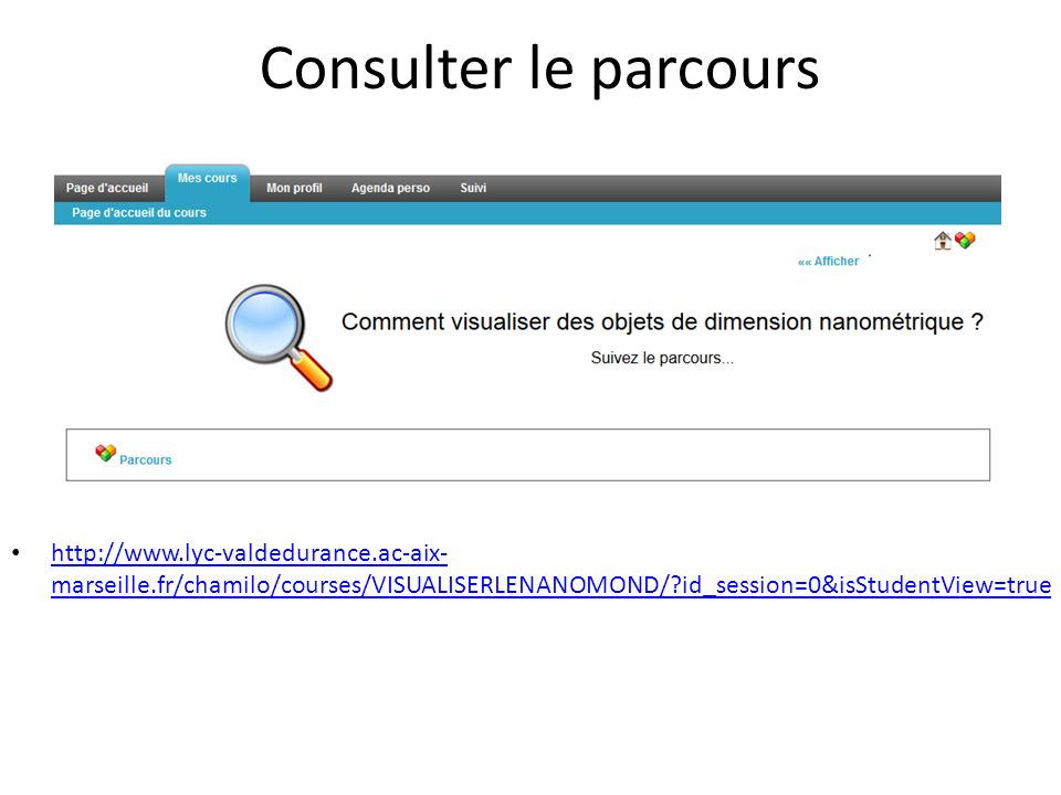 Consulter le parcours   id_session=0&isStudentView=true.