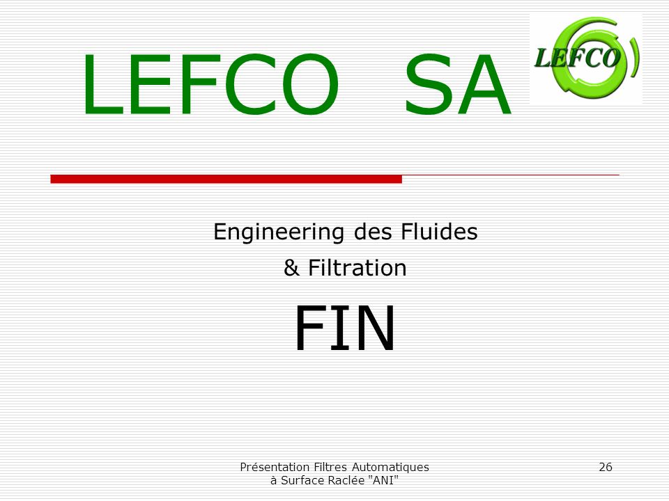 Engineering des Fluides & Filtration FIN