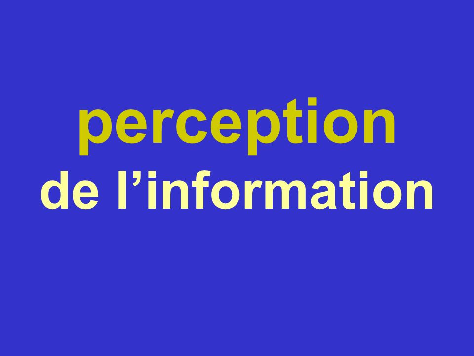 perception de l’information