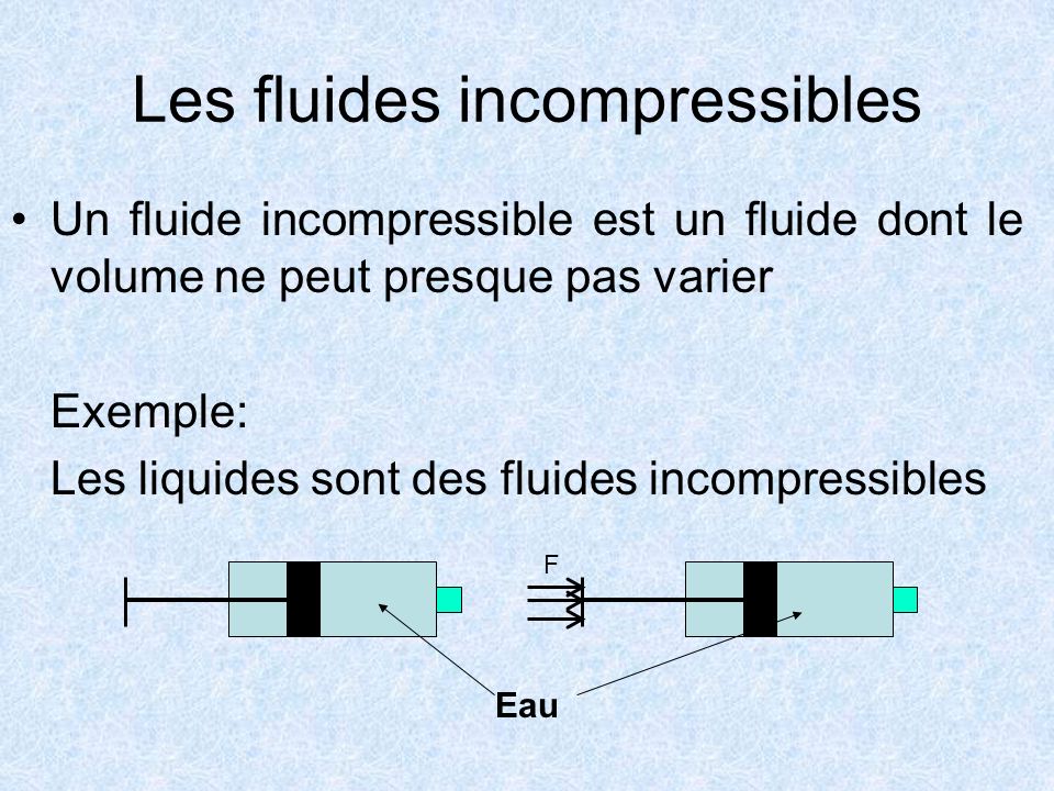 Les fluides incompressibles