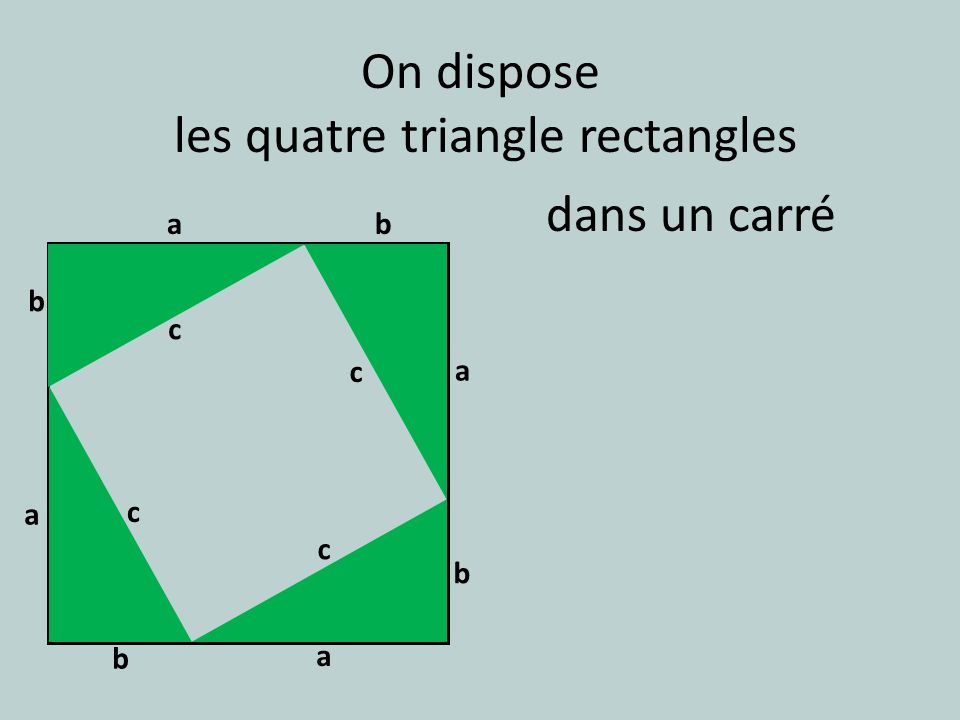les quatre triangle rectangles