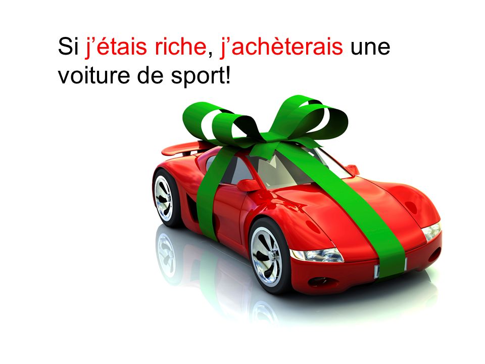 Si j’étais riche, j’achèterais une voiture de sport!