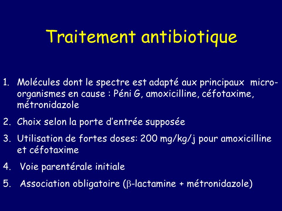 Traitement antibiotique