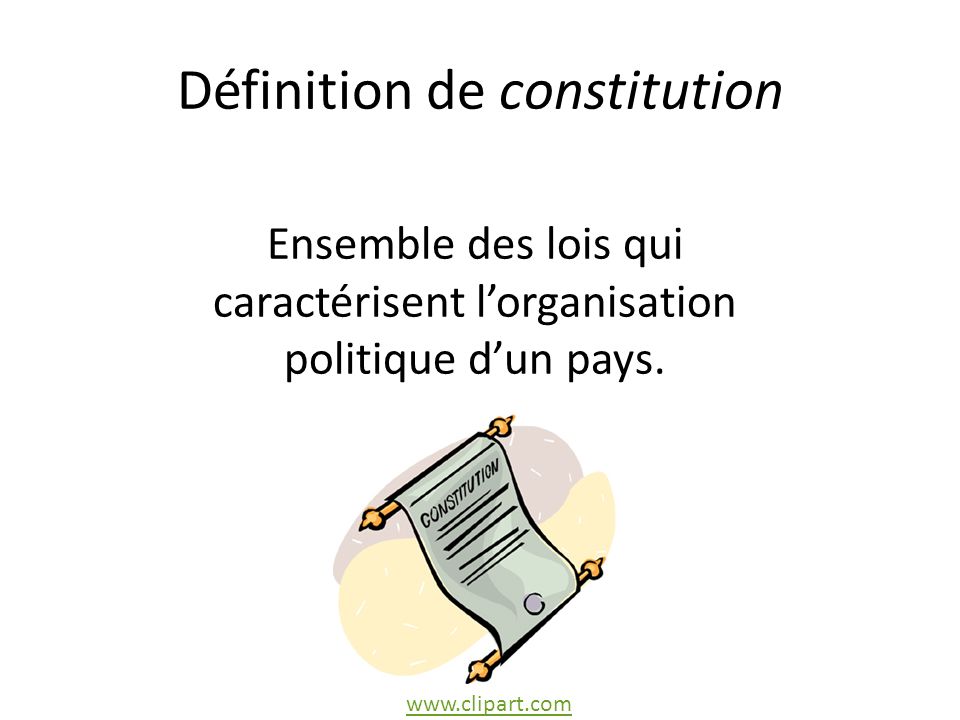 Définition de constitution