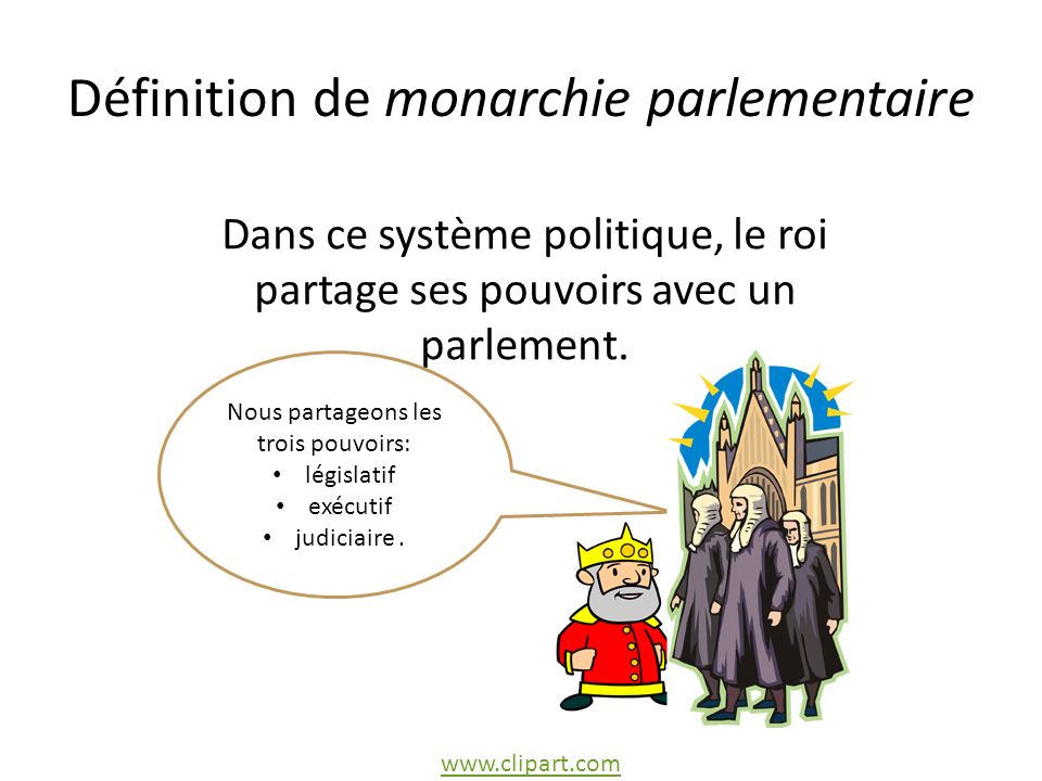 Définition de monarchie parlementaire