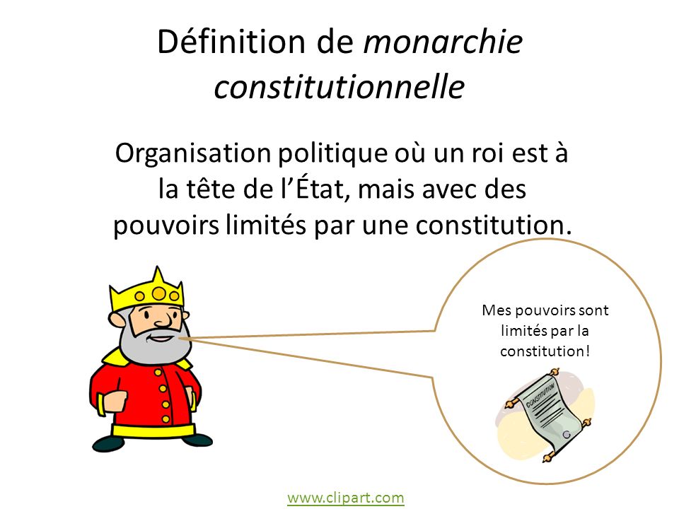 Définition de monarchie constitutionnelle