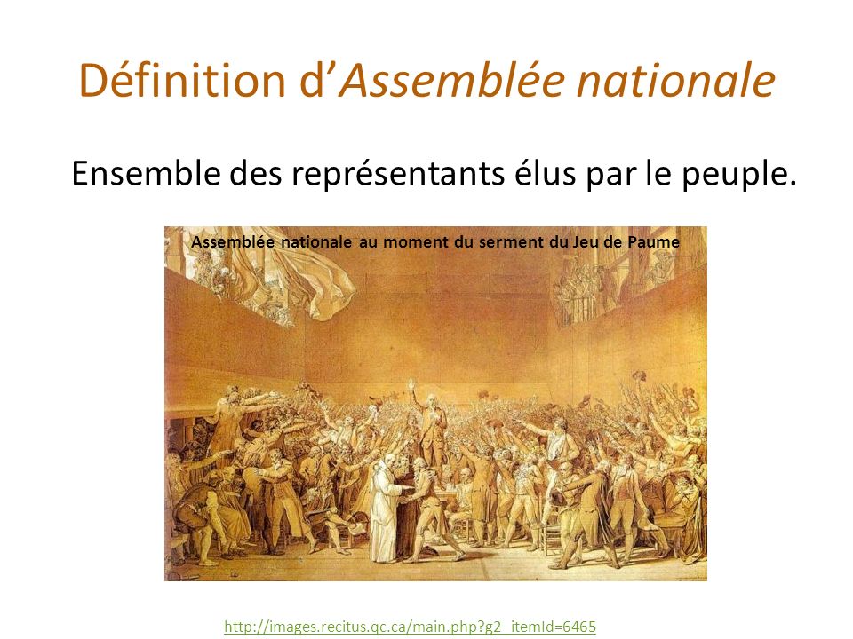 Définition d’Assemblée nationale