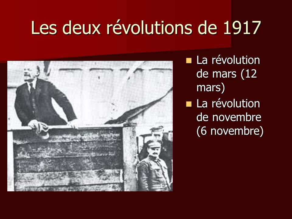 Les deux révolutions de 1917