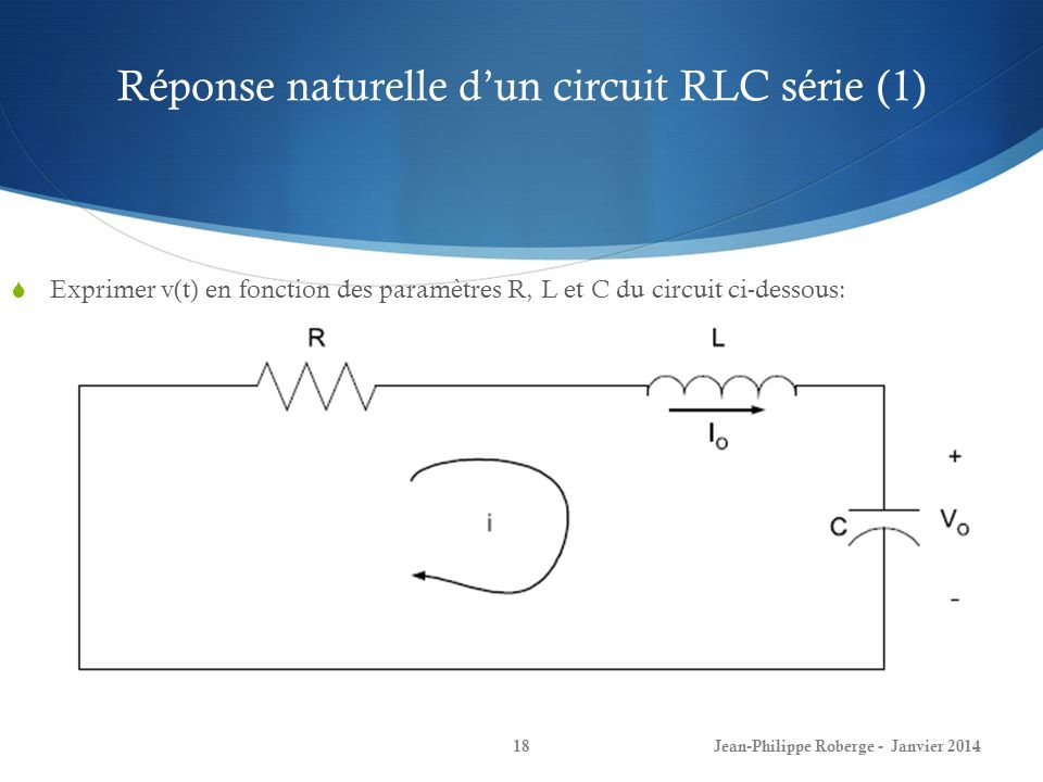 Réponse naturelle d’un circuit RLC série (1)