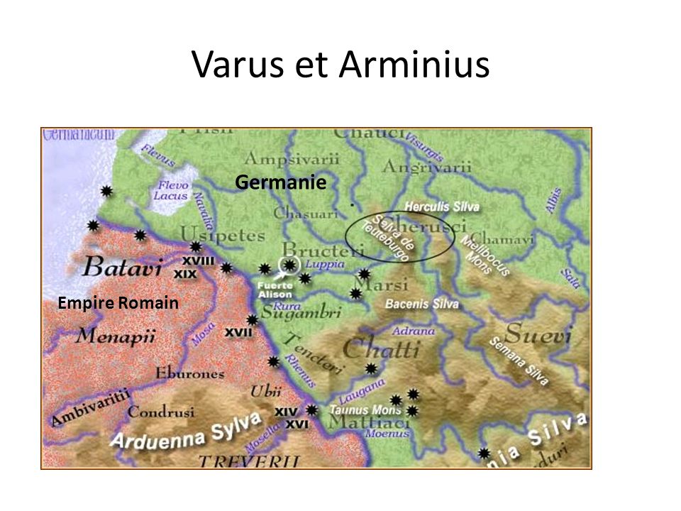 Varus et Arminius Germanie Empire Romain