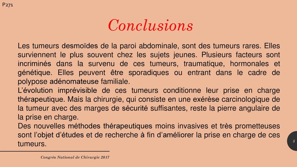 P271 Conclusions.