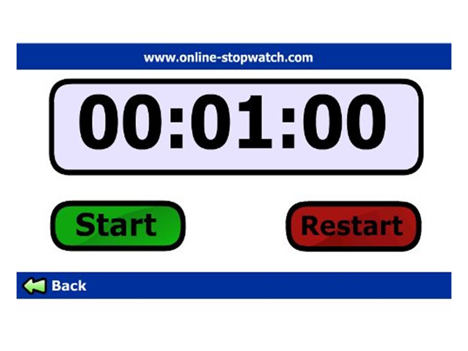 Hyperlink in image to online stopwatch.
