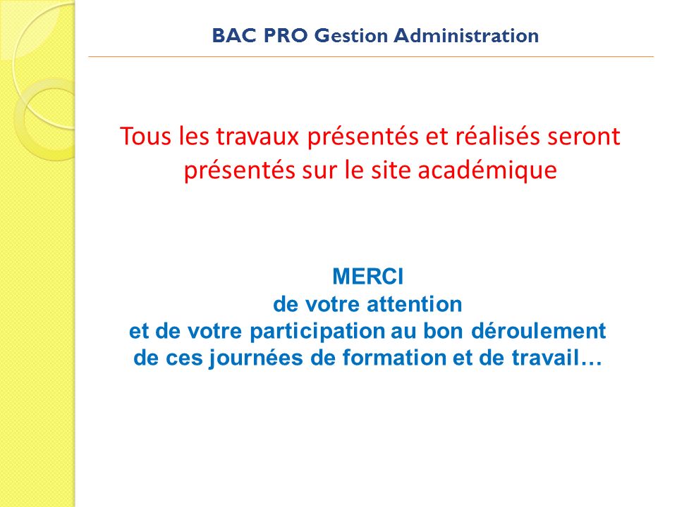 BAC PRO Gestion Administration