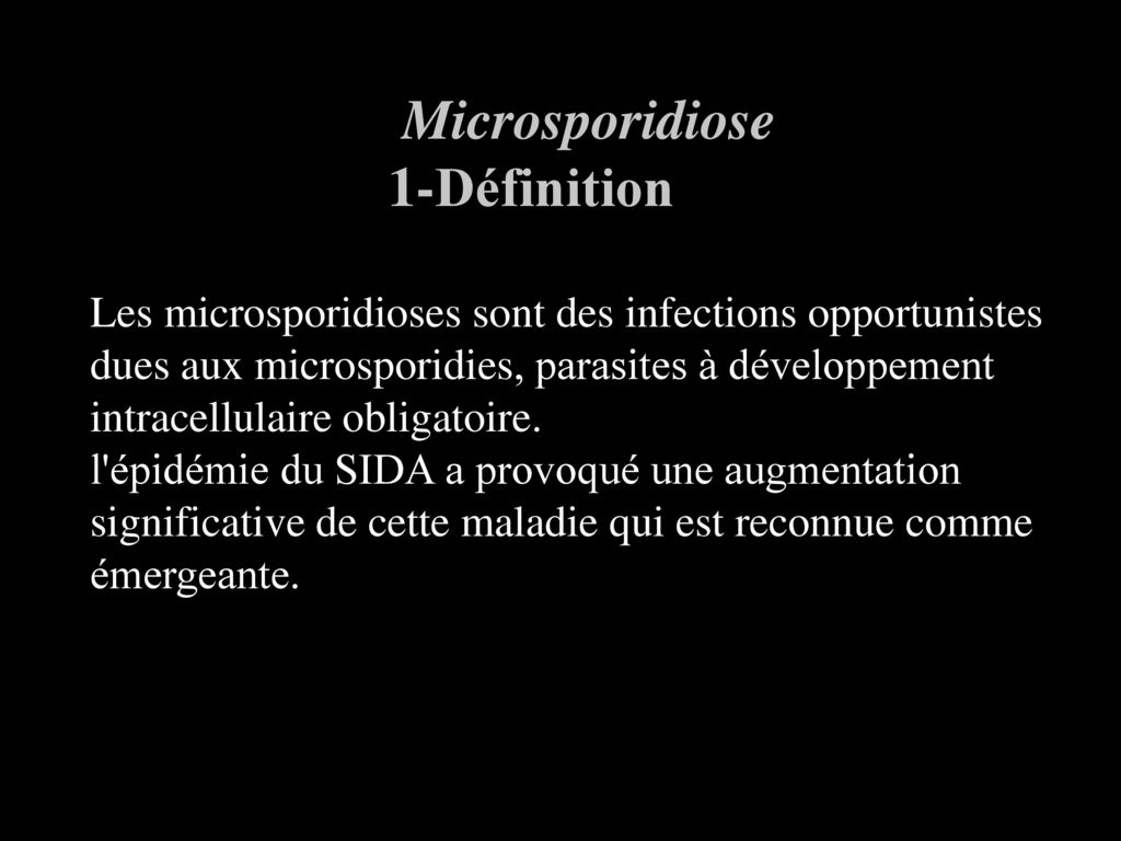 Microsporidiose 1-Définition