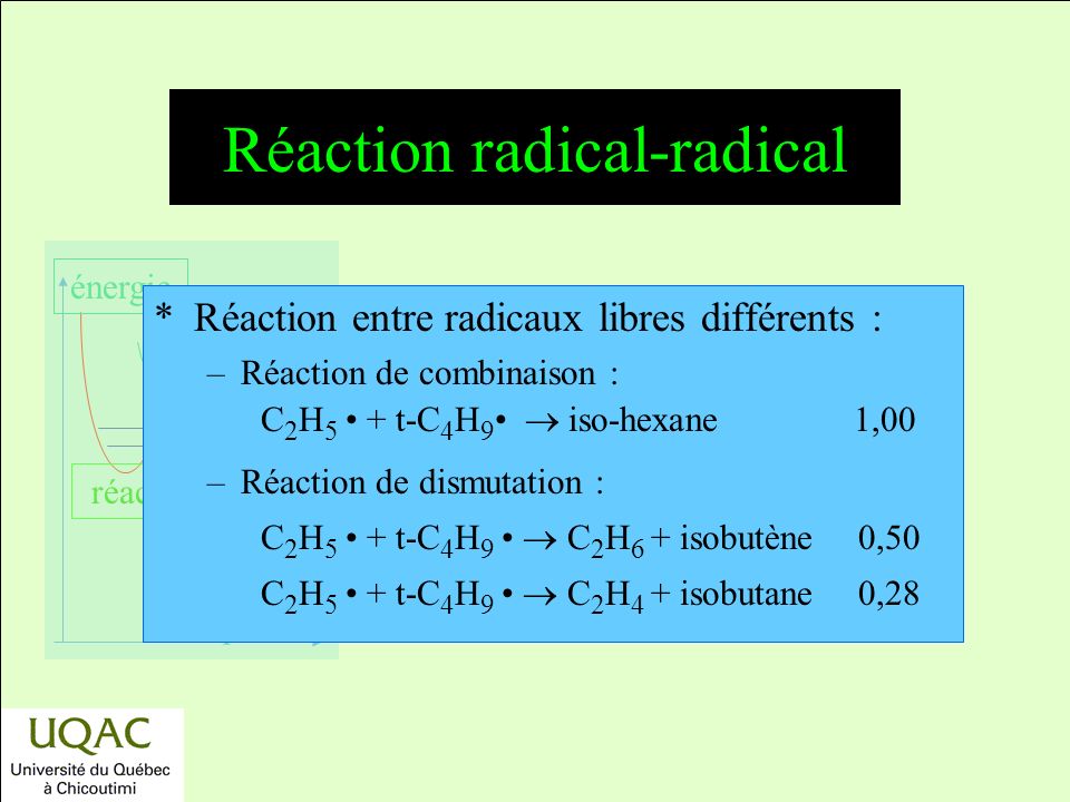 Réaction radical-radical