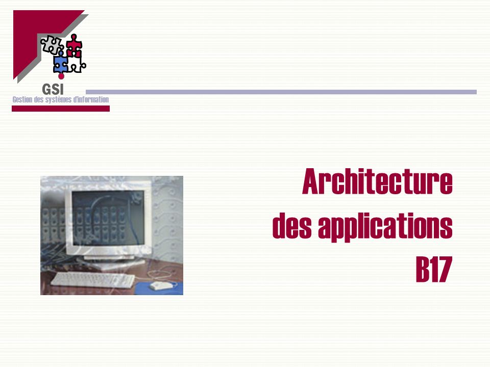 Architecture des applications B17