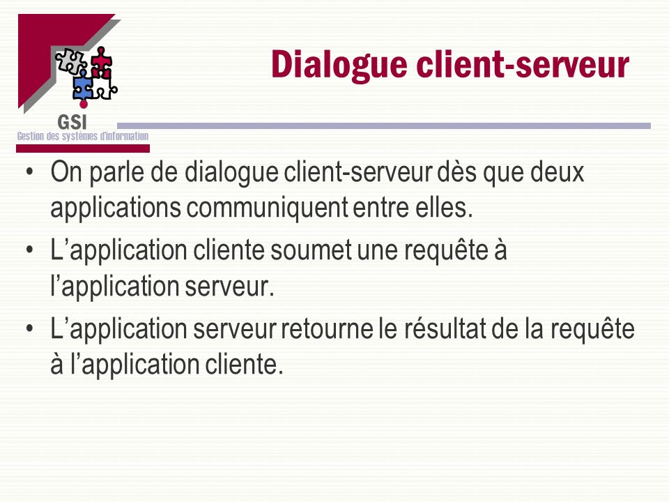 Dialogue client-serveur