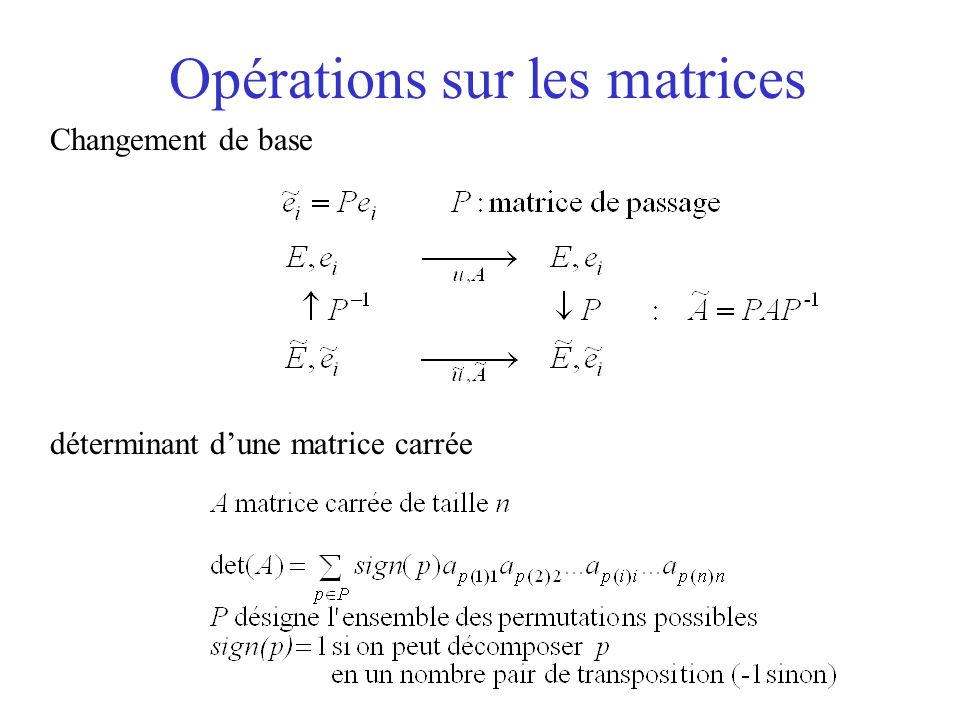 Ntroduire 52+ Imagen Matrice De Passage Formule - Fr.thptnganamst.edu.vn