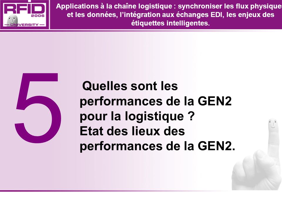 5 Etat des lieux des performances de la GEN2.