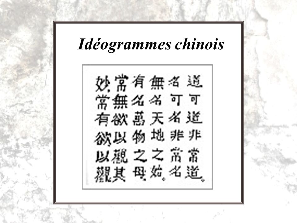 Idéogrammes chinois