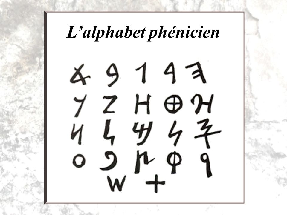L’alphabet phénicien