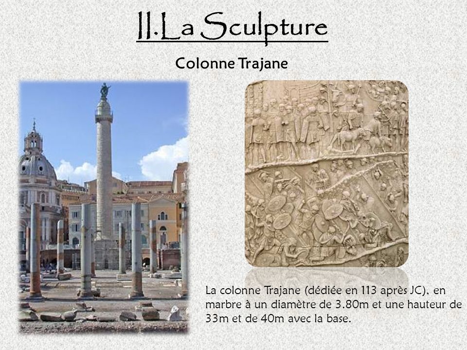 II.La Sculpture Colonne Trajane