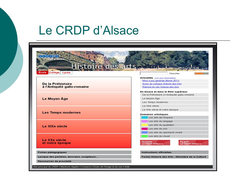 Le CRDP d’Alsace