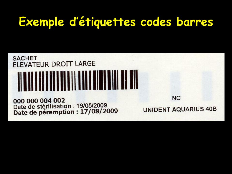 Exemple Détiquettes Codes Barres Ppt Télécharger