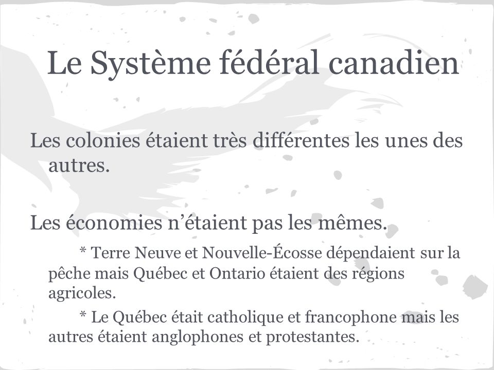 Le Système fédéral canadien