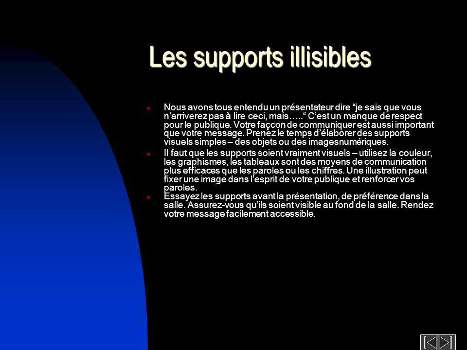 Les supports illisibles