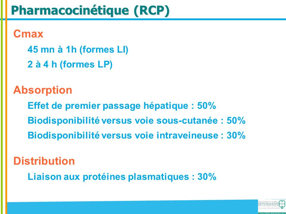 Pharmacocinétique (RCP)
