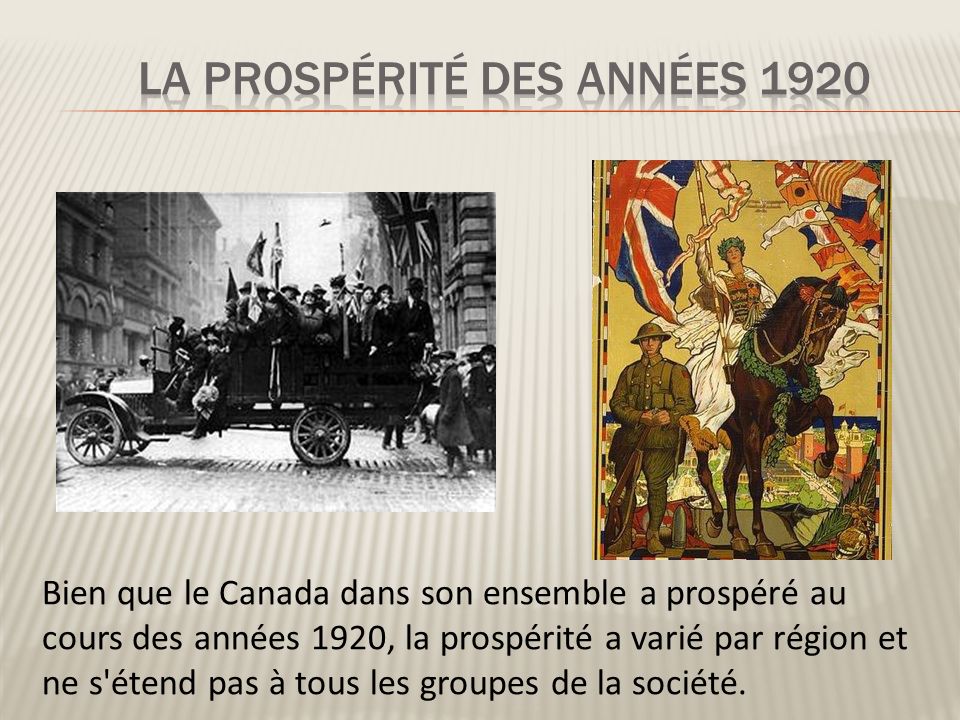 La prospérité des années 1920