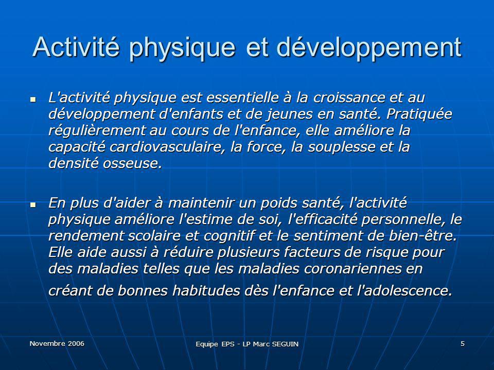 Activité physique et développement