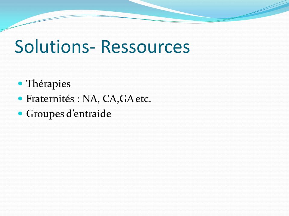 Solutions- Ressources