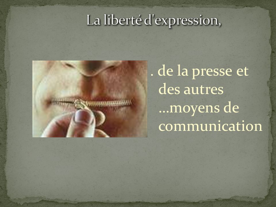 La liberté d'expression - ppt télécharger