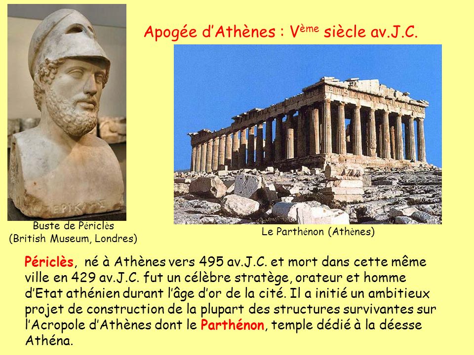 Apogée d’Athènes : Vème siècle av.J.C.
