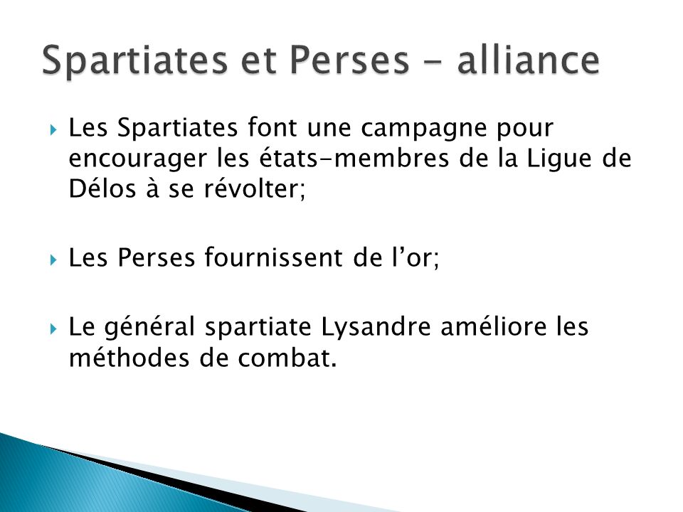Spartiates et Perses - alliance