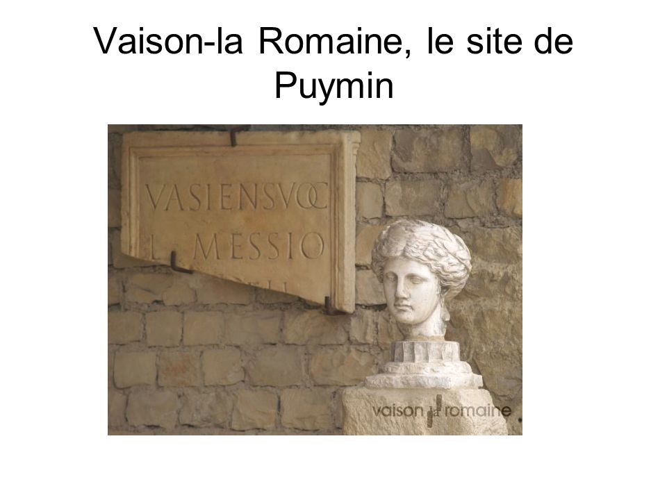 Vaison-la Romaine, le site de Puymin