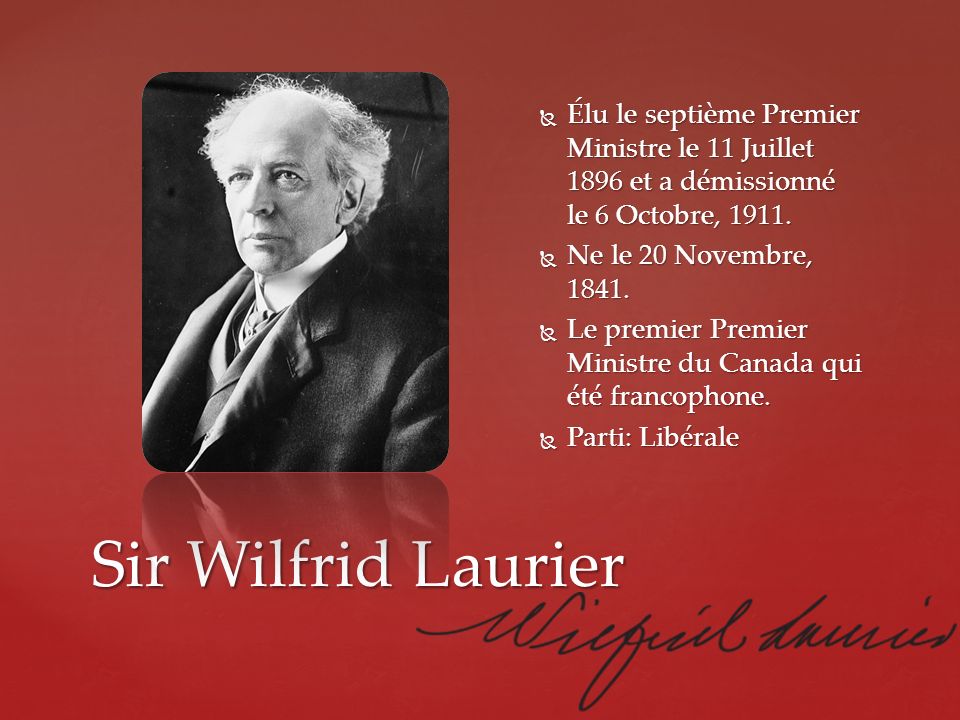 Élu le septième Premier Ministre le 11 Juillet 1896 et a démissionné le 6 Octobre, 1911.