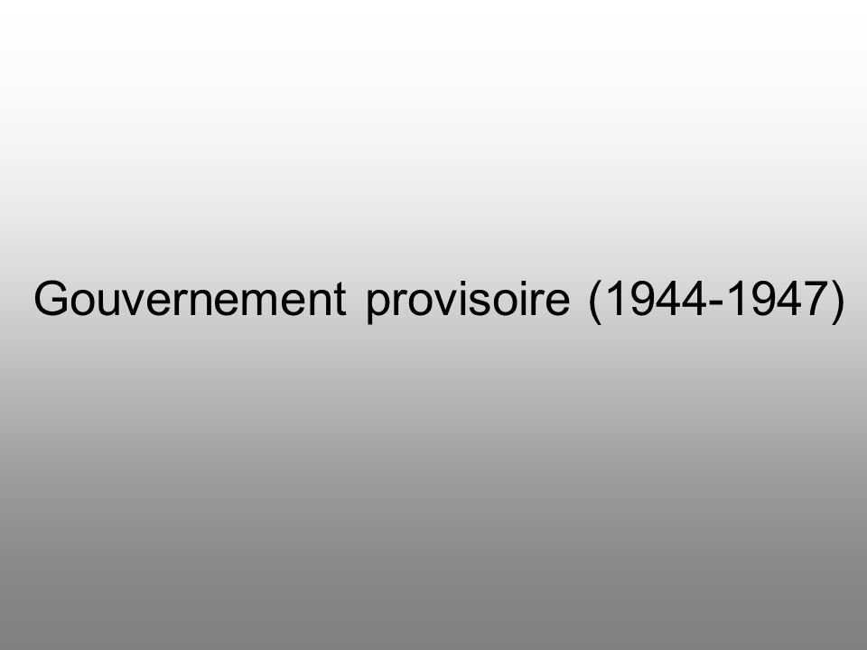 Gouvernement provisoire ( )
